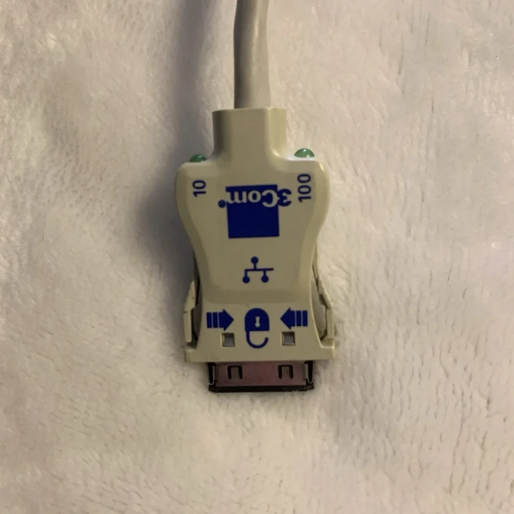 3Com PCMCIA‎ Ethernet Dongle Cable Adapter 07-0337-002